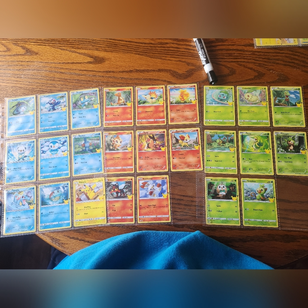 Complete set of 2021 McDonald's Happy Meal Pokémon 25th Anniversary Cards